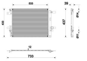 Mahle AC 1250 000P - Kondenzátor -