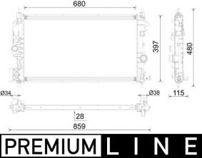 Mahle CR 2590 000P - Chladič vody -