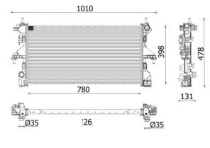 Mahle CR 2631 000P - Chladič vody -