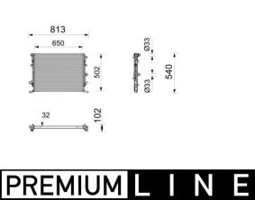 Mahle CR 2805 000P - Chladič vody -
