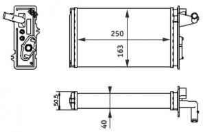 Mahle AH 141 000S - Výmenník tepla vnútorného kúrenia
