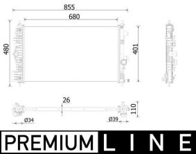 Mahle CR 928 000P - Chladič vody -