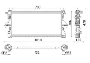 Mahle CR 2638 000P - Chladič vody -
