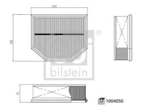 Febi 1004050 - Vzduchový filter