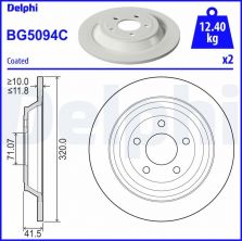 Delphi BG5094C - Brzdový kotúč -