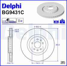 Delphi BG9431C - Brzdový kotúč -