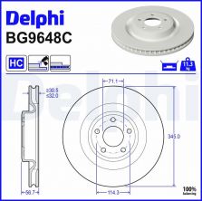 Delphi BG9648C - Brzdový kotúč -