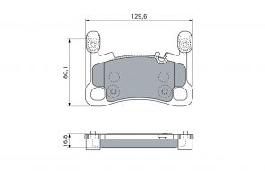 Bosch 0 986 460 256 - Brzdové platničky -
