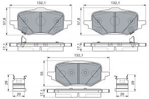 Bosch 0 986 460 258 - Brzdové platničky -