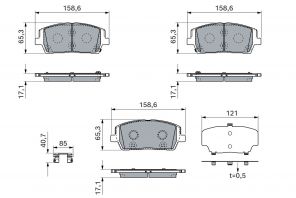Bosch 0 986 460 276 - Brzdové platničky -