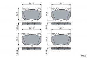 Bosch 0 986 460 288 - Brzdové platničky -