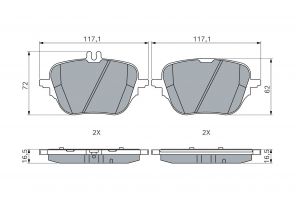 Bosch 0 986 460 293 - Brzdové platničky -