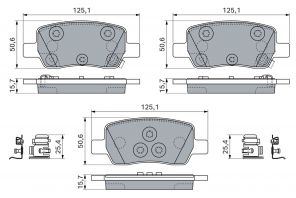 Bosch 0 986 460 297 - Brzdové platničky -