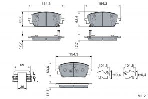 Bosch 0 986 460 299 - Brzdové platničky -