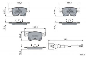 Bosch 0 986 460 321 - Brzdové platničky -
