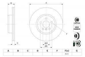 Bosch 0 986 479 F56 - Brzdový kotúč -