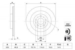 Bosch 0 986 479 J78 - Brzdový kotúč -