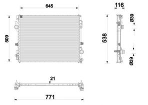 Mahle CR 2873 000P - Chladič vody -
