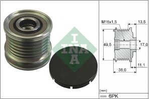 INA 535 0166 10 - Voľnobežka alternátora