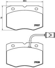 Brembo P A6 014 - Brzdové platničky -