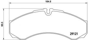 Brembo P A6 017 - Brzdové platničky -