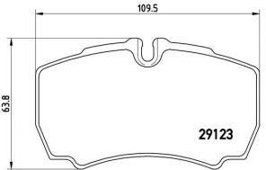 Brembo P A6 023 - Brzdové platničky -