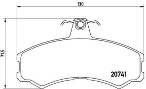 Brembo P A6 024 - Brzdové platničky -