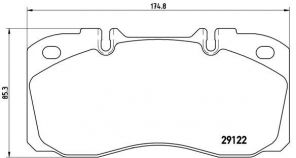 Brembo P A6 025 - Brzdové platničky -