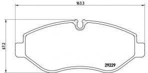 Brembo P A6 026 - Brzdové platničky -