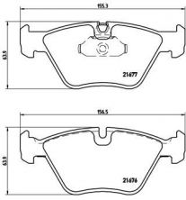 Brembo P 06 022 - Brzdové platničky -