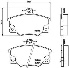 Brembo P 23 017 - Brzdové platničky -