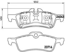 Brembo P 06 032 - Brzdové platničky -
