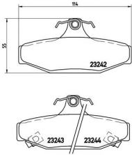 Brembo P 15 004 - Brzdové platničky -