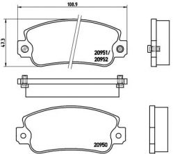 Brembo P 23 013 - Brzdové platničky -