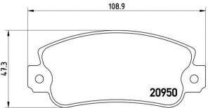 Brembo P 23 021 - Brzdové platničky -