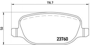 Brembo P 23 089 - Brzdové platničky -
