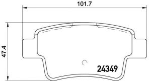 Brembo P 23 104 - Brzdové platničky -