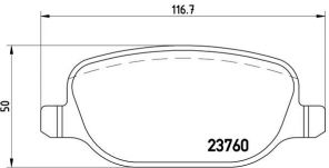 Brembo P 23 109 - Brzdové platničky -
