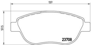 Brembo P 23 119 - Brzdové platničky -