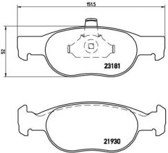 Brembo P 23 125 - Brzdové platničky -
