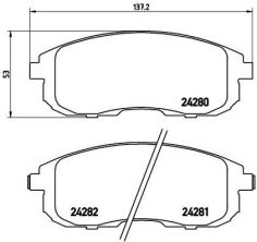 Brembo P 23 126 - Brzdové platničky -