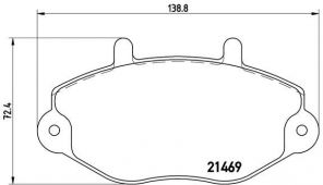 Brembo P 24 033 - Brzdové platničky -
