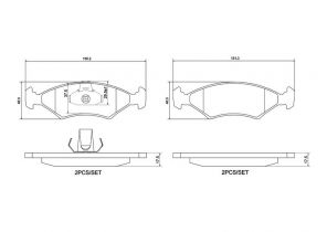 Brembo P 24 043 - Brzdové platničky -