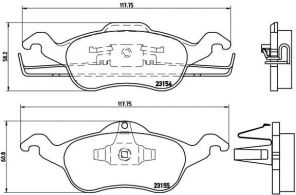 Brembo P 24 046 - Brzdové platničky -