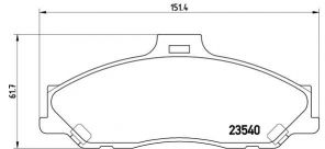 Brembo P 24 051 - Brzdové platničky -