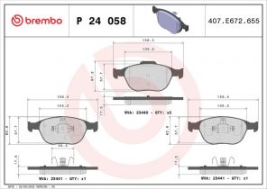 Brembo P 24 058 - Brzdové platničky -