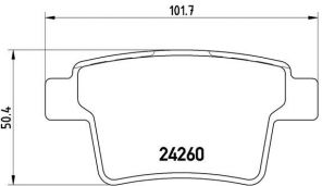 Brembo P 24 063 - Brzdové platničky -