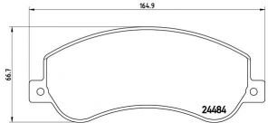 Brembo P 24 064 - Brzdové platničky -