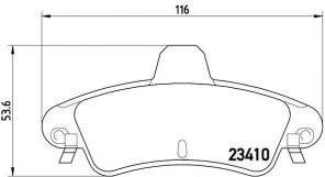 Brembo P 24 070 - Brzdové platničky -