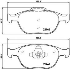 Brembo P 24 071 - Brzdové platničky -